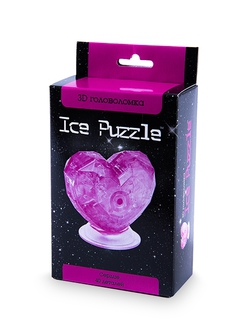 3D головоломка Ice puzzle  Сердце розовое