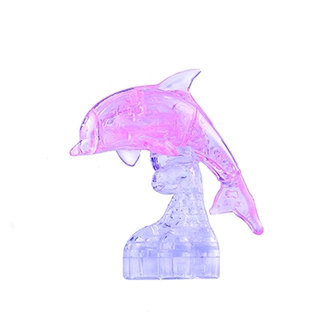 3D головоломка Ice puzzle Дельфин  розовый XXL