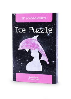 3D головоломка Ice puzzle Дельфин  розовый XXL
